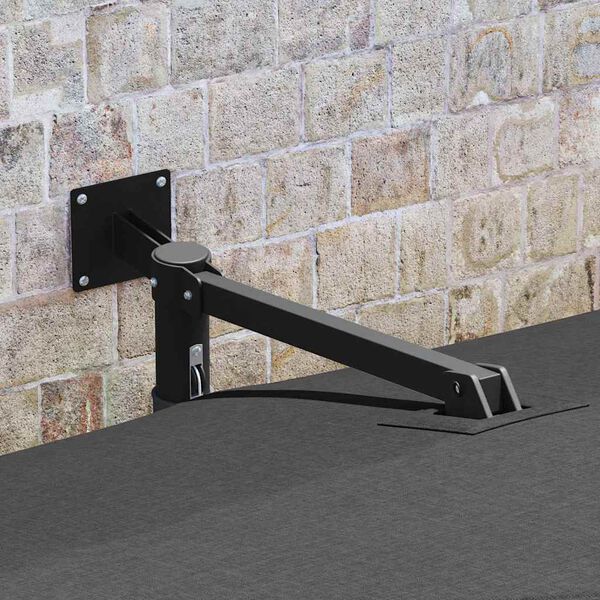 vidaXL Parasol de Grădină Antracit și negru 248.5 x 247.5 x 160 cm