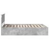 vidaXL Cadru de pat Gri din beton 150 x 200 cm Lemn compozit