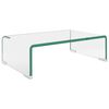 vidaXL Stativ TV/monitor, sticlă transparentă, 40x25x11 cm