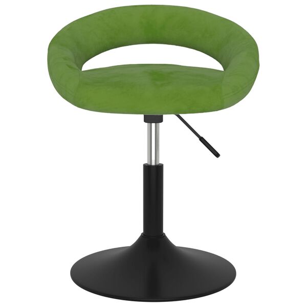 vidaXL Scaun de bar, verde deschis, catifea