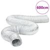 vidaXL Conductă de ventilație, 6 m, &Oslash;20 cm, aluminiu