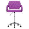 vidaXL Scaune de bucătărie pivotante, 2 buc, violet, piele ecologică