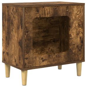 vidaXL Casa pentru pisici Stejar fumuriu 51 x 30 x 52 cm Lemn compozit