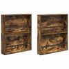 vidaXL Raft pentru reviste 2 buc. Stejar fumuriu 60 x 12 x 70 cm