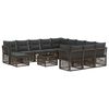 vidaXL Set de canapele pentru grădină 13 pcs Gri poliratan