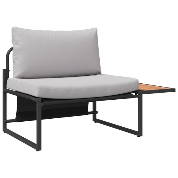 vidaXL Set de canapele pentru grădină 2 pcs Gri deschis Oțel