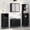 vidaXL Set de mobilier pentru baie 3 pcs Stejar Negru Lemn compozit