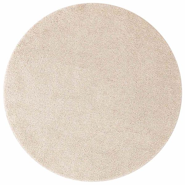 vidaXL Covor Shaggy Antiderapant Crem 90 x 90 cm PP