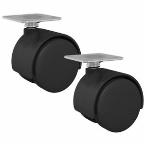 vidaXL Roată pivotantă 2 buc. Negru 39,5 x 39,5 x 37,8 mm Fier și PP