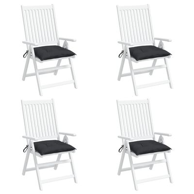 vidaXL Perne de scaun, 4 buc., negru, 40x40x7 cm, textil oxford