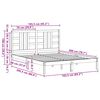 vidaXL Cadru de pat, 160x200 cm, lemn masiv