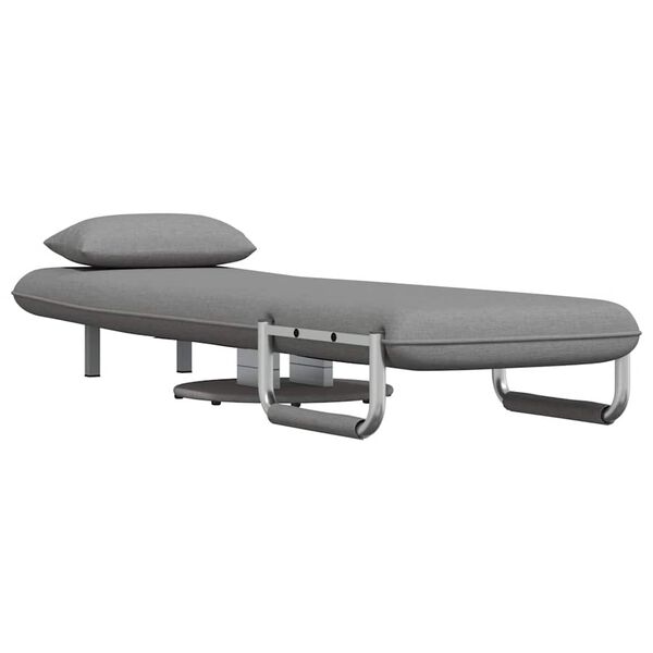 vidaXL Scaun pivotant și canapea extensibilă, gri deschis, textil