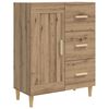 vidaXL Bufet Stejar Artizanal 69,5 x 34 x 90 cm Lemn prelucrat