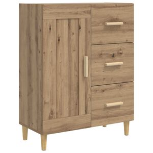 vidaXL Bufet Stejar Artizanal 69,5 x 34 x 90 cm Lemn prelucrat