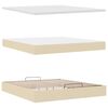 vidaXL Cadru de pat otoman cu saltea crem 180x200cm stofa