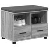vidaXL Bancă pentru hol cu pernă cu sertar Gri Sonoma 60 x 38 x 46 cm