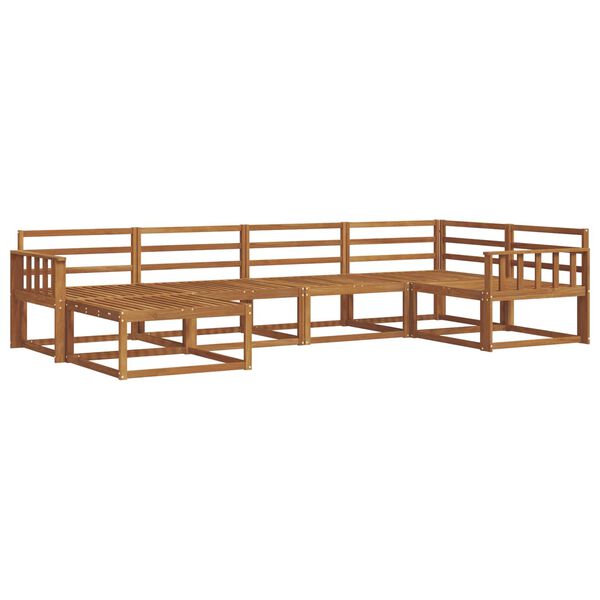 vidaXL Set de canapele de exterior 6 pcs natural Lemn Solid de Acacia