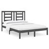vidaXL Cadru de pat mic dublu, gri, 120x190 cm, lemn masiv
