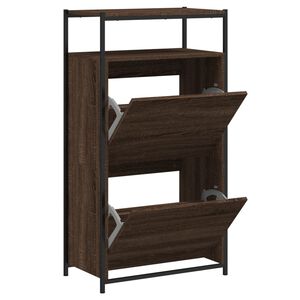 vidaXL Pantofar, stejar maro, 60x34x112 cm, lemn compozit