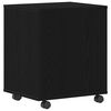 vidaXL Dulap pe roți Stejar negru 45 x 38 x 54 cm Lemn compozit