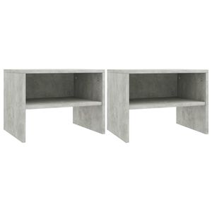 vidaXL Noptiere, 2 buc., gri beton, 40x30x30 cm, lemn prelucrat