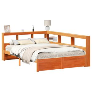 vidaXL Pat bibliotecă Simplu 2 buc. Maroniu cerat 200 x 150 cm