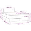 vidaXL Pat box spring cu saltea, roz, 120x200 cm, catifea