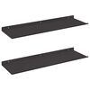 vidaXL Raft suspendat Pe perete 2 pcs Negru 60 x 18 x 2,5 cm Oțel