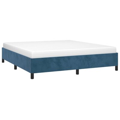 vidaXL Cadru de pat, albastru închis, 160x200 cm, catifea