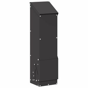 vidaXL Feeder pentru pui Negru 13 x 12 x 51 cm Oțel Laminat la Rece