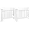 vidaXL Mască de calorifer, 2 buc., alb, 112 cm, lemn prelucrat