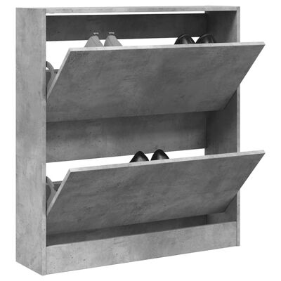 vidaXL Pantofar, gri beton, 80x21x87,5 cm, lemn prelucrat