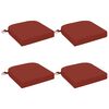 vidaXL Set de perne de 4 piese SOEST 4 buc. 100% Polyester Roșu