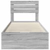 vidaXL Cadru de pat cu sertar Gri Sonoma 100 x 200 cm Lemn Ingineresc