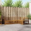 vidaXL Set de canapele de exterior 4 pcs natural Lemn Solid de Acacia