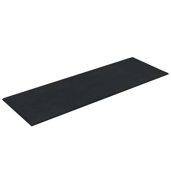 vidaXL Tăblie de Pat pentru Perete 12 pcs Negru 90 x 30 cm Catifea