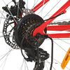 vidaXL Bicicletă montană cu 21 viteze, roată 26 inci, 36 cm, roșu