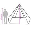 vidaXL Cort de camping tipi pentru 7 persoane, albastru, impermeabil