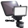 vidaXL Reflector solar de grădină cu LED & senzor, negru