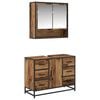 vidaXL Set de mobilier pentru baie 2 buc. Lemn Vechi 80 x 33 x 60 cm