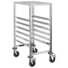 vidaXL Cărucior cu tăvi cu 6 containere GN 39x55x87 cm oțel inoxidabil