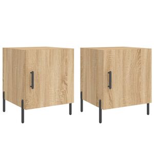 vidaXL Noptiere, 2 buc., stejar sonoma, 40x40x50 cm, lemn compozit