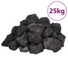 vidaXL Roci vulcanice, 25 kg, negru, 3-5 cm