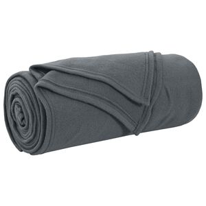 vidaXL Pătură Gri &icirc;nchis 240 x 220 cm 0.76 kg Molton