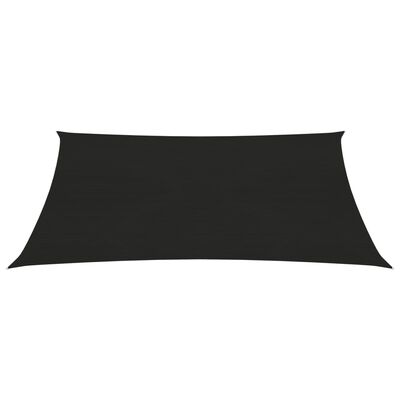 vidaXL Pânză parasolar, negru, 3x4 m, HDPE, 160 g/m²