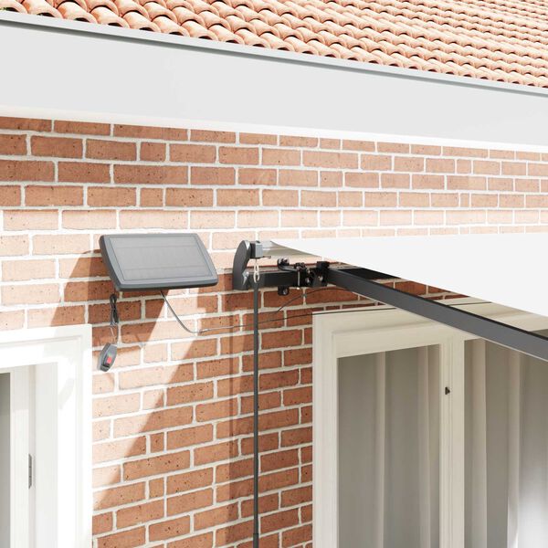 vidaXL Cortina Retractabilă Manual Alb 300 x 250 cm țesătură