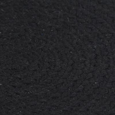 vidaXL Naproane, 4 buc., negru, 38 cm, bumbac, rotund