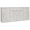 vidaXL Servantă, gri beton, 160x36x75 cm, lemn prelucrat