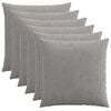 vidaXL Husă pentru pernă 6 pcs HEERLEN Gri deschis 60 x 60 cm cord
