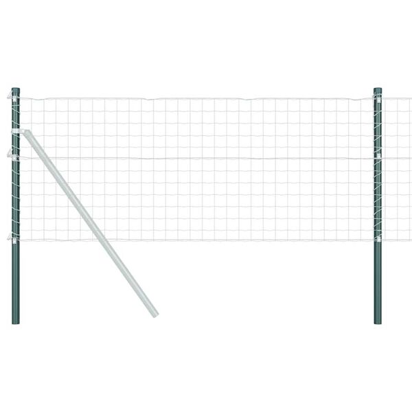 vidaXL Stâlpi de Gard 12 pcs Verde 90 cm Oțel vopsit în pulbere